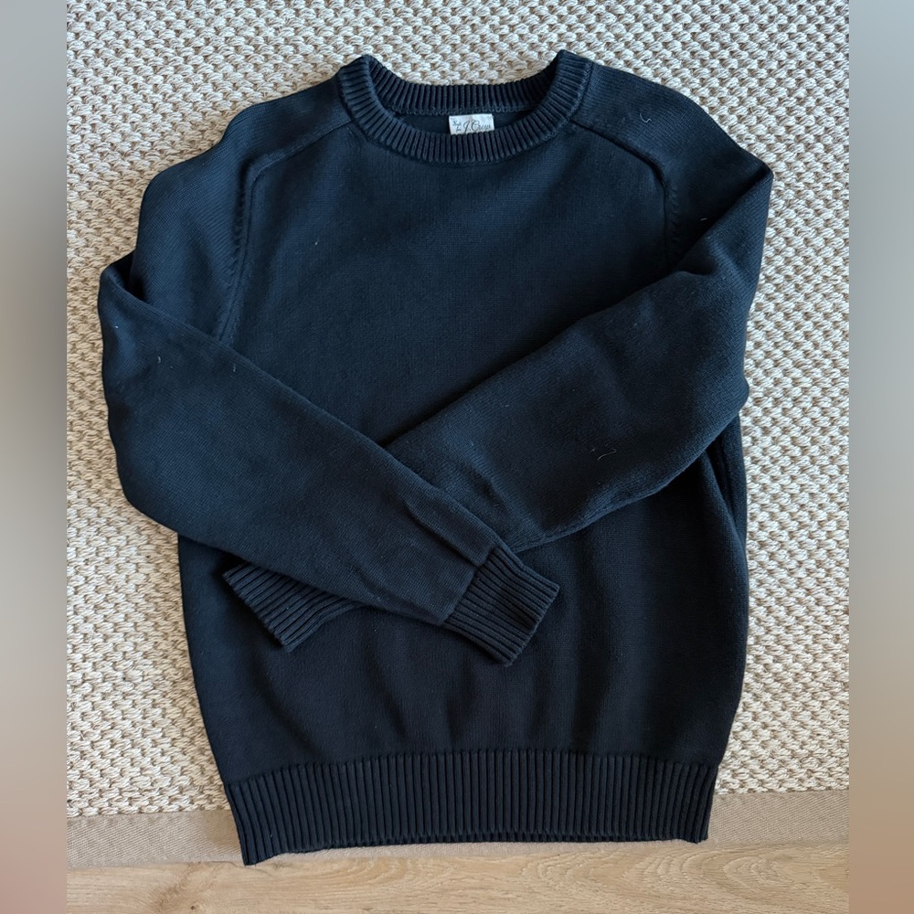 J. Crew Black Heritage Cotton Crewneck Sweater - Men